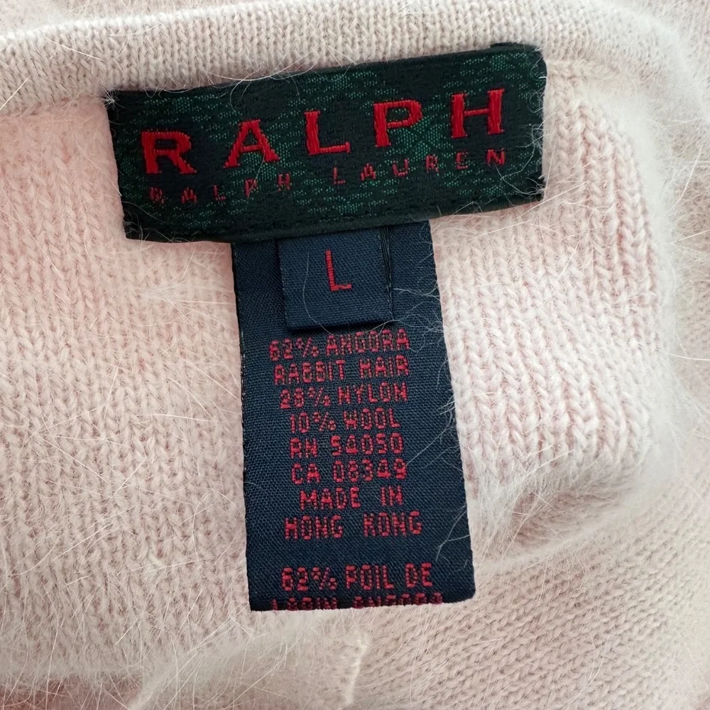 Ralph Lauren Knit, dusty pink dress, Sz Lg - Picture 3 of 3